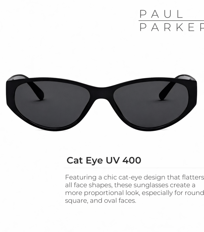 Paul Parker Cat Eye Retro UV400 Sunglasses – Flattering for All Face Shapes