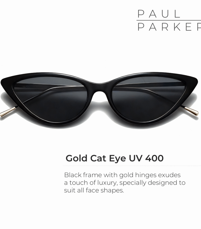 Paul Parker Elegant Cat Eye Sunglasses UV400 – Flexible TR90 Frame, All Face Shapes
