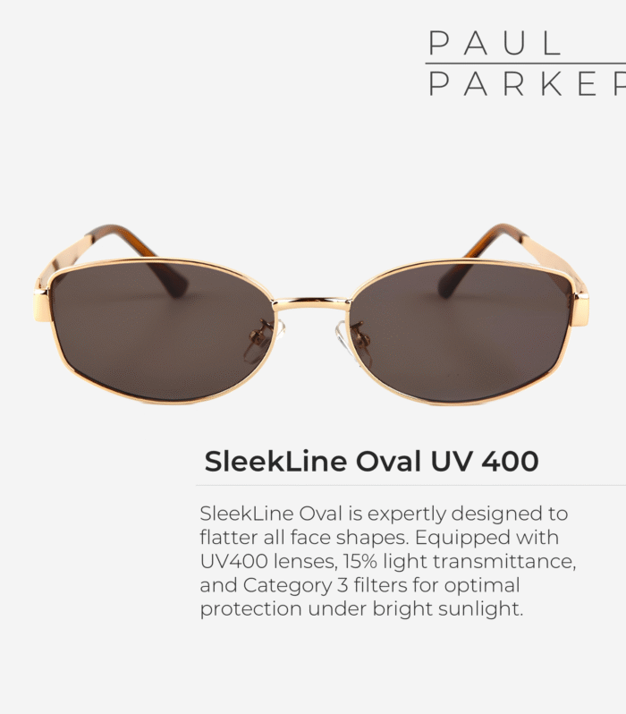 Paul Parker SleekLine Oval UV400 Sunglasses – B-Titanium - Fit All Face Shapes